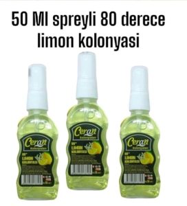 Ceran 50 ml Spreyli 80° Limon Kolonyası