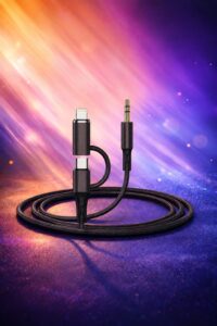 2'si 1 Arada Lightning & Type-C to 3.5mm AUX Ses Kablosu
