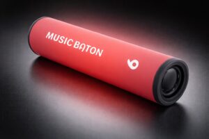 Music Baton Premium Taşınabilir Hoparlör (Kırmızı)