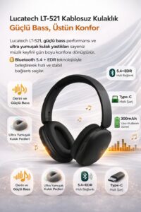 Lucatech LT-521 Kablosuz Bluetooth Kulaklık