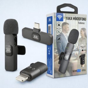 Subzero WM55 Type-C & Lightning Kablosuz Yaka Mikrofonu