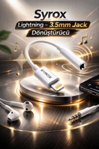 Syrox Lightning to 3.5mm Jack Dönüştürücü