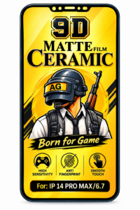 iPhone 14 Pro Max (6.7") Uyumlu Premium 9D Mat Seramik Ekran Koruyucu