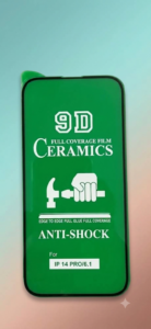 Apple iPhone 14 Pro 6.1" - 9D Tam Kaplayan Anti-Shock Seramik Ekran Koruyucu